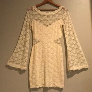 White Lace Free People bodycon